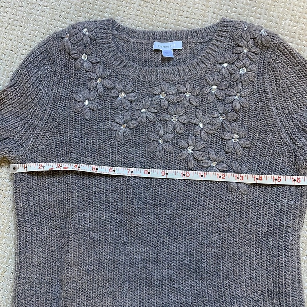 Garnet Hill Festive Embellished Sweater - Picture 4 of 6